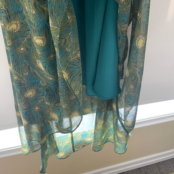 Liberty of London Peacock Print Halter Dress - Picture 4 of 5